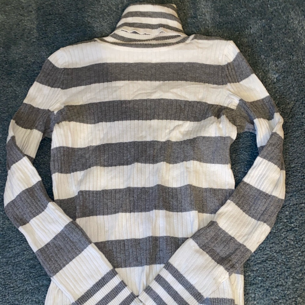 Striped turtle neck